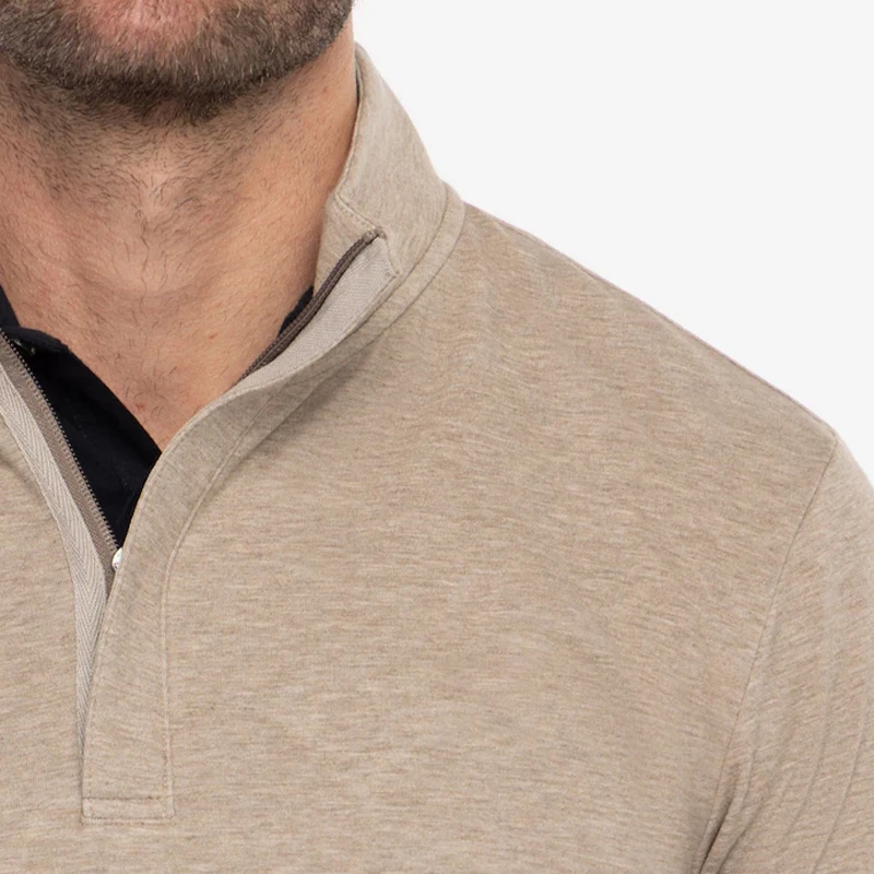 Latest Design Fashion Man Base Premium 100% Polyester Thermal Regular Fit Quarter Zip Pullover Sweat Shirt