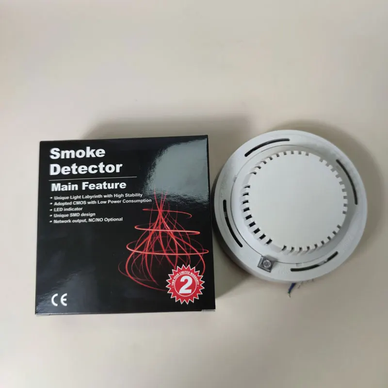 System Smoke Alarm Sensor 4-wired Conventional Photoelectric 12V Smoke Detector
