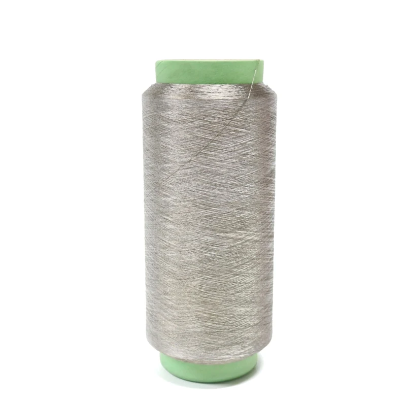 Silver Fiber Yarn Disinfect Anti-static Antiradiation Shielding Antistatic ESD Silver Fiber Yarn for Fabric Garment Cloth