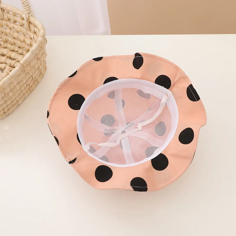 Dots Design Baby Children Summer Bucket Hat Kid Girl Sun Hats 1-3 years