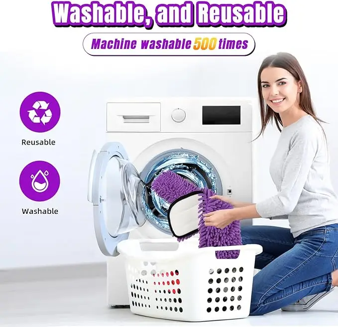 Pet System Microfiber Sweeping Pad for Bona Mops, Washable & Reusable Pet Pads for Bona Family of Mops