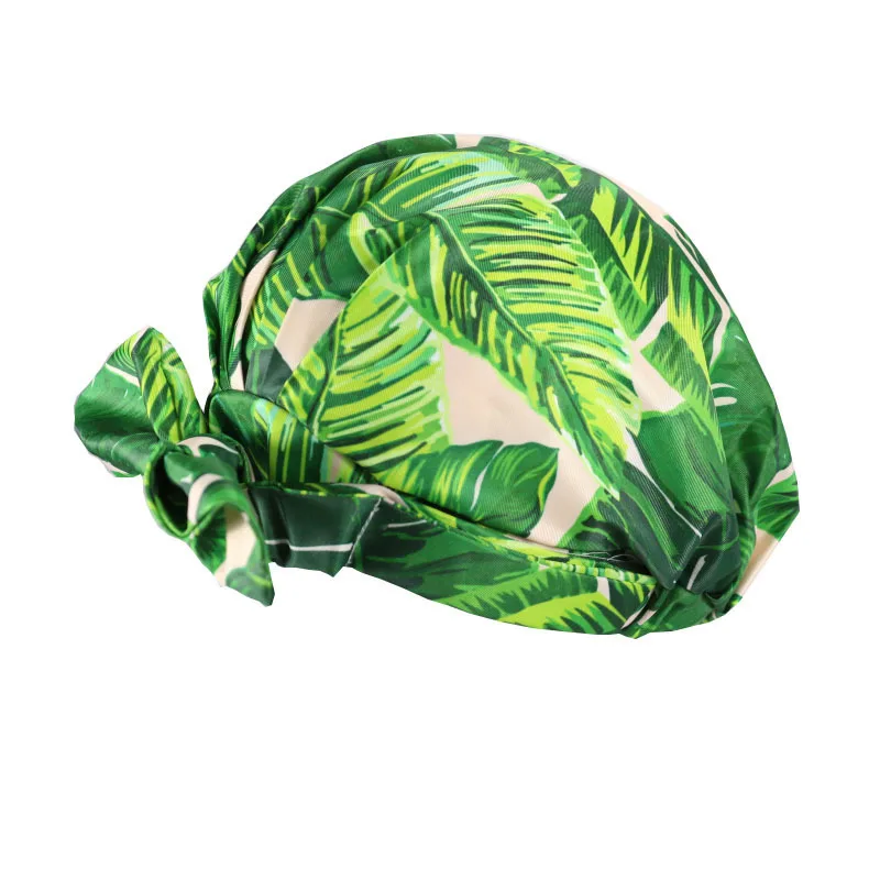 Customized luxury thick towel material lined bathing cap reusable and waterproof shower cap