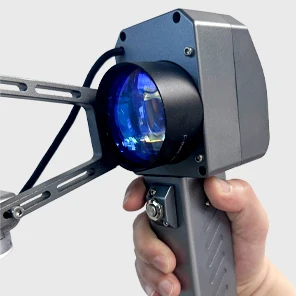 handheld fiber laser marking machine on steel