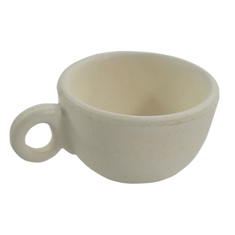  Белый цвет новый дизайн модная кофейная чашка из бамбукового волокна с тарелкой