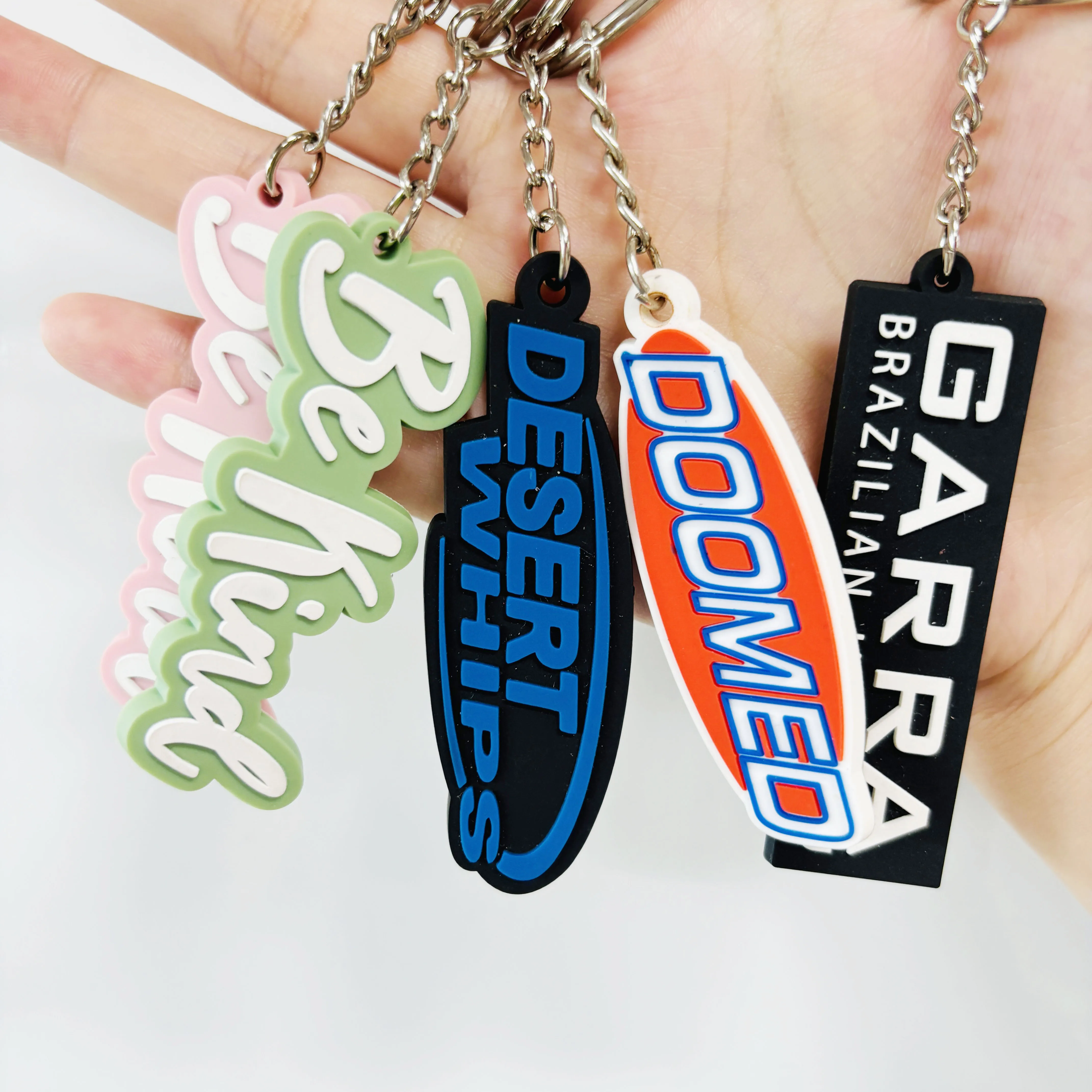 New product custom  cartoon PVC patch 2d key chain factory price soft keyring For causal life
