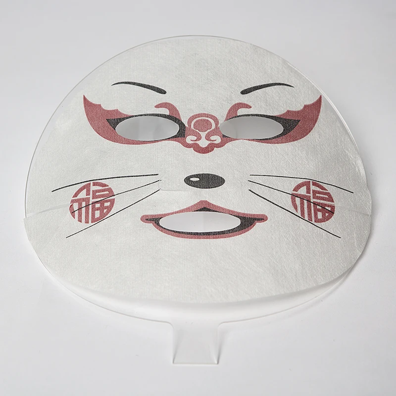 Cute Printing 30gsm Tencel Korean Cosmetics Sheet Mask Female Nonwoven Lightening Moisturizing Gel Face Mask Facial Deep Clean