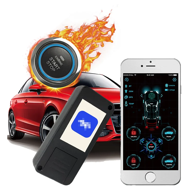 Intelligent Car Alarm Start Stop Smart Phone Auto Central Lock Gps Tracking Support ISO Or Android Mobile Car Alarms