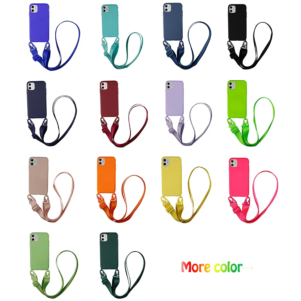 Adjustable Cross Body Shoulder Neck Strap Rope Phone Case For iPhone 13 13 Pro Max