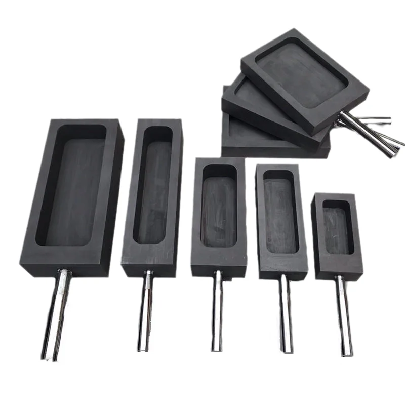 High pure graphite mould metal ingot with metal handle