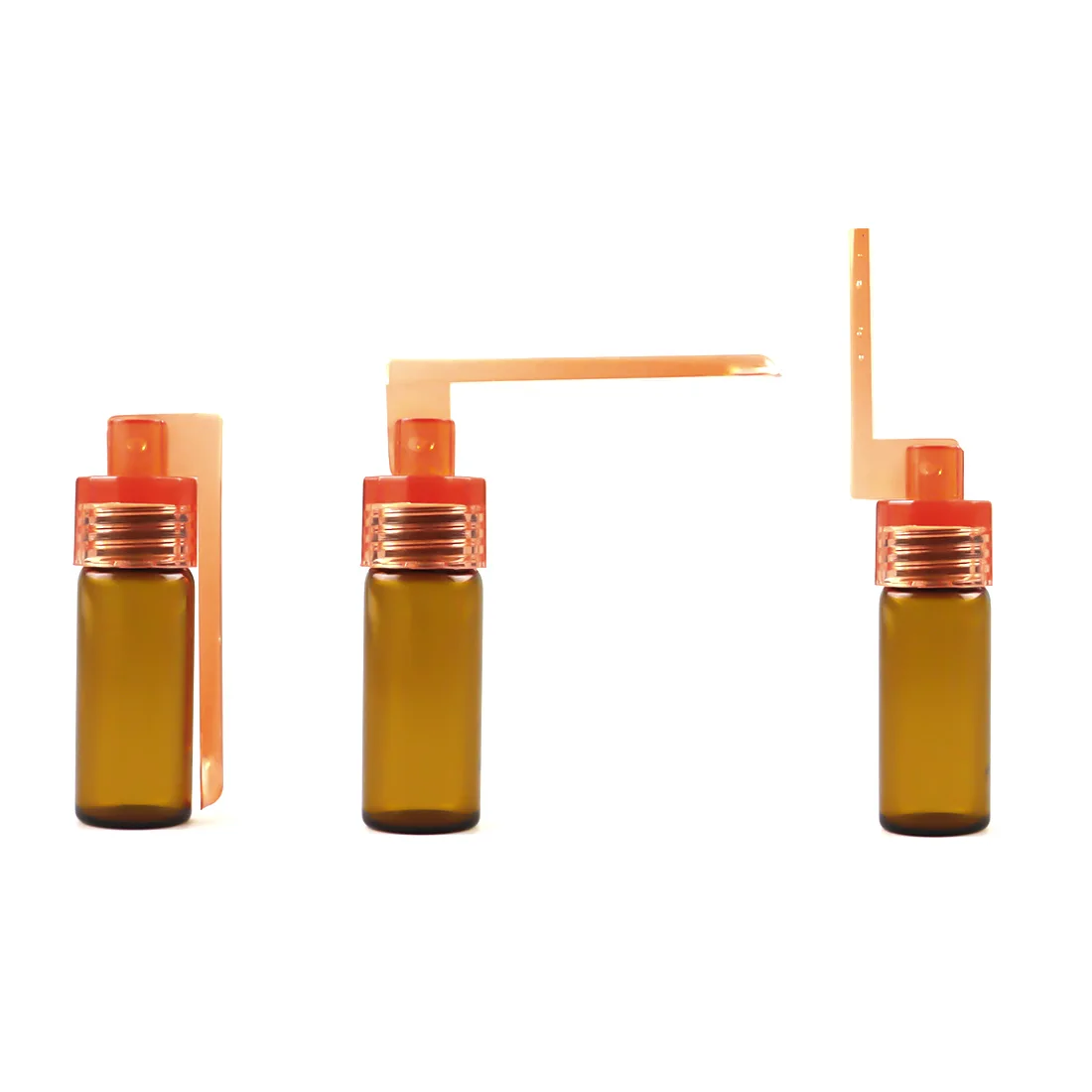 2022 new 4ml 2ml  glass bottle with medicine spoon glass pill box  glass pipe bottle capsule storage container wholesale