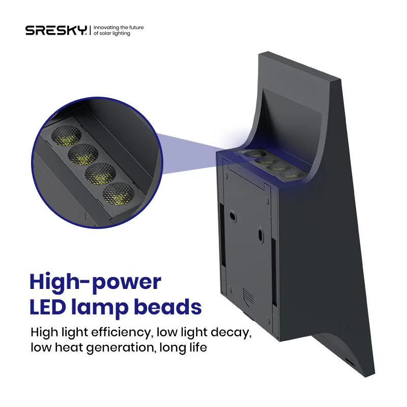 Garden solar lights outdoor Waterproof Solar panel tilt design 700lm for Yard