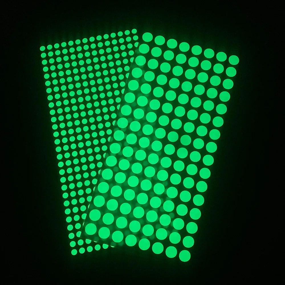 Custom Designed Waterproof Rechargeable High Bright Glow Dot Stick-On Decorations Photoluminescent Luminous Reflective Material