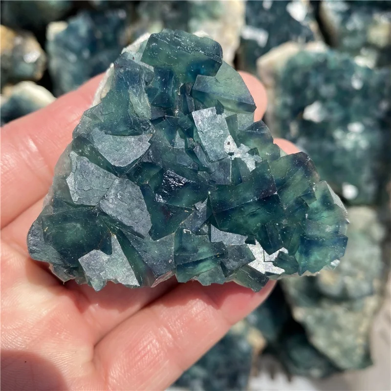 wholesale natural raw quartz stone fluorite mineral specimen crystal green Fluorite cluster