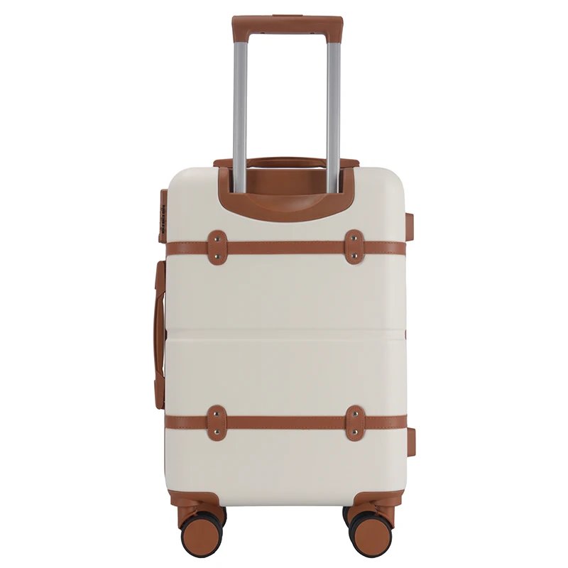 New Arrival Retro ABS Travel Luggage Custom Logo Carry on Suitcase Lightweight Traveling Bag Trolley Set