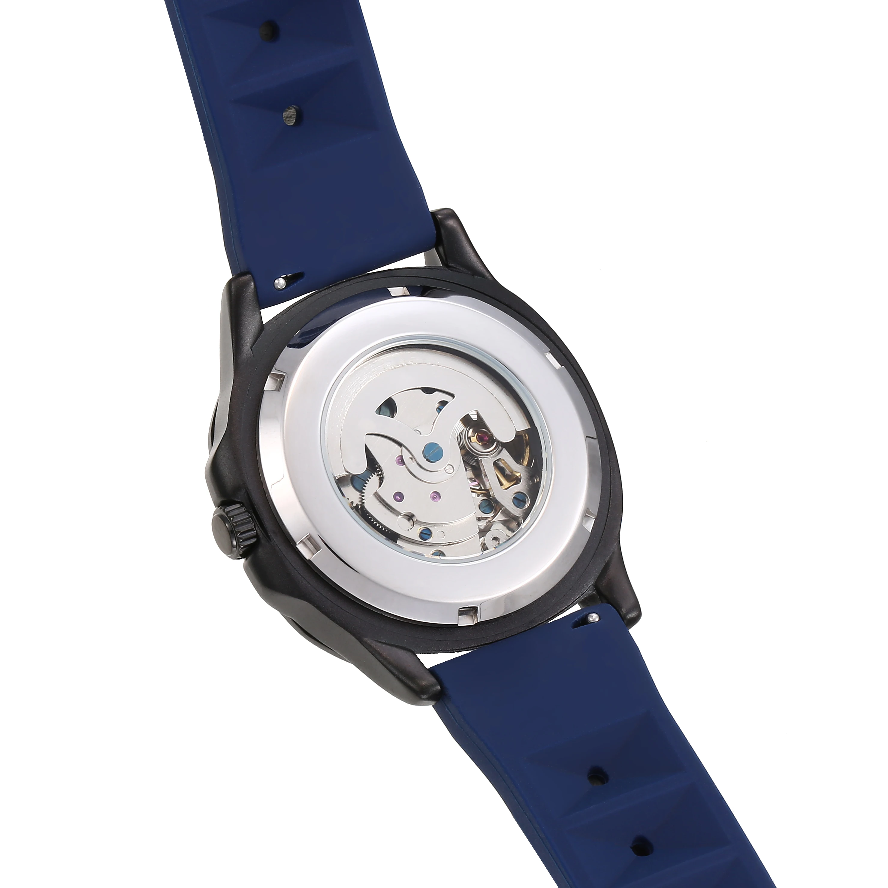 Fashion Luminous Gear Movement Design Male Mechanical Skeleton Wrist Watch