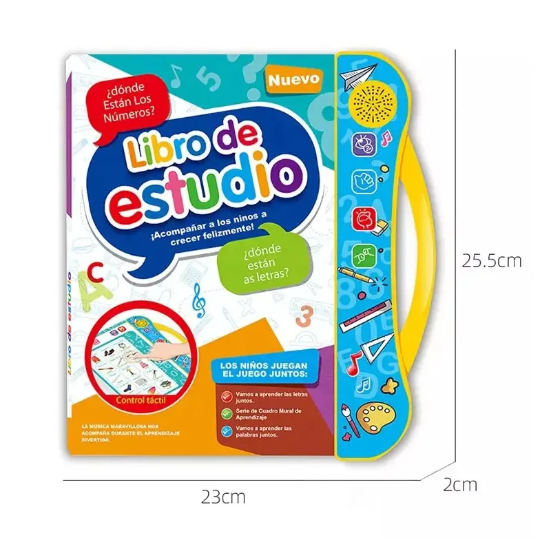 2023  Kids ABC Sound Book  Children Interactive Toy  Spanish and English Letters Words and Shapes and Animal Other Educational T
