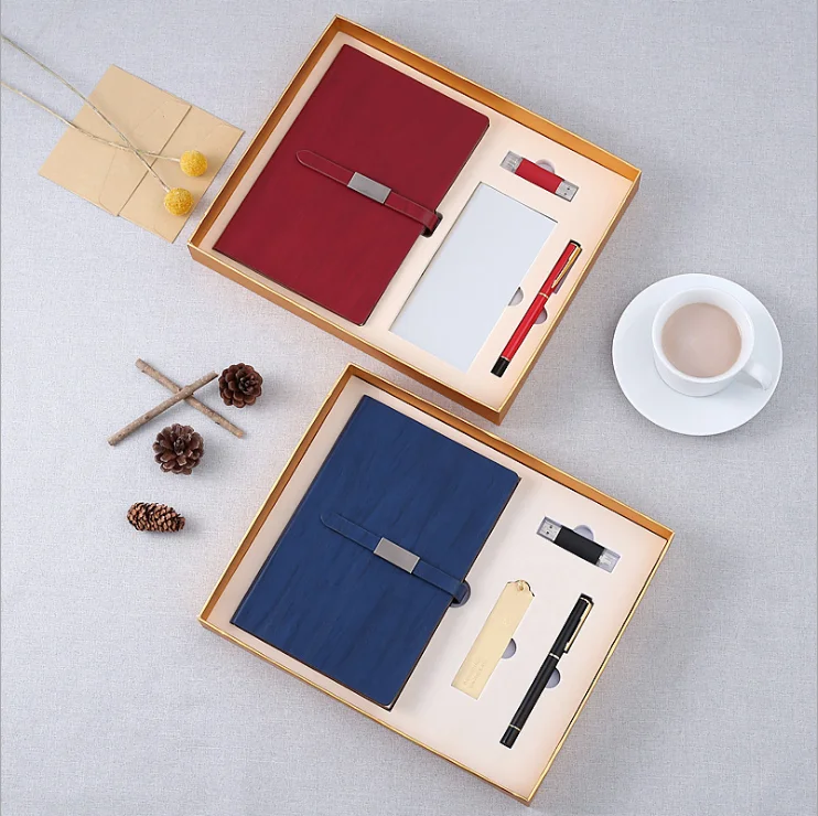 Factory Direct Selling Gift Box Notepad Gift Notebook Handy Gift With Usb Flash Disk Set Fashion Business Office Diary Wholesale
