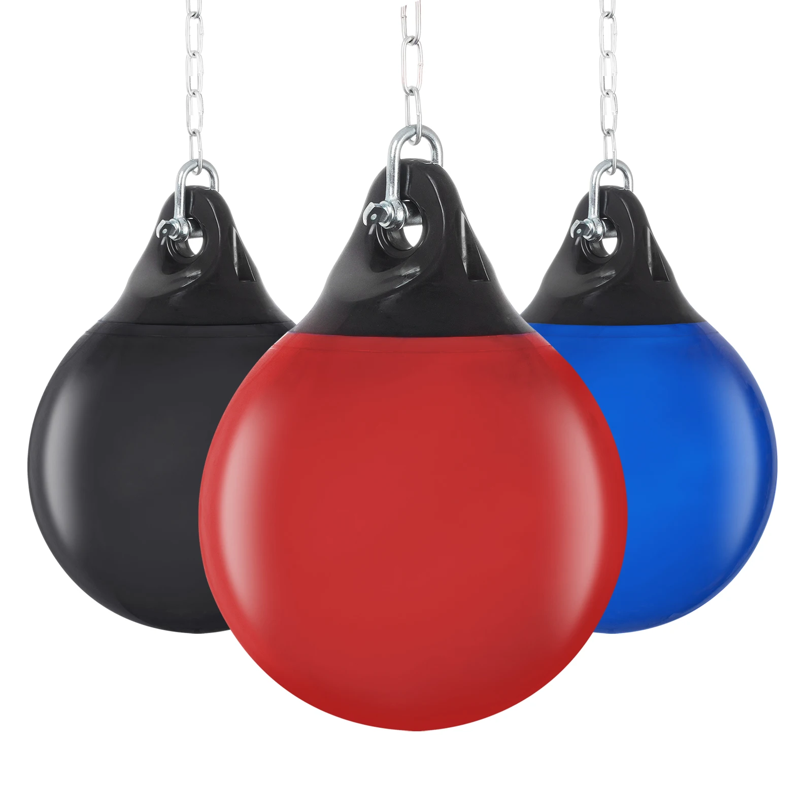 TAILISI 12-Inch Aqua PVC Bag Indoor/Outdoor Inflatable & Leak-Proof Water Punching Bag with Chain for Boxing