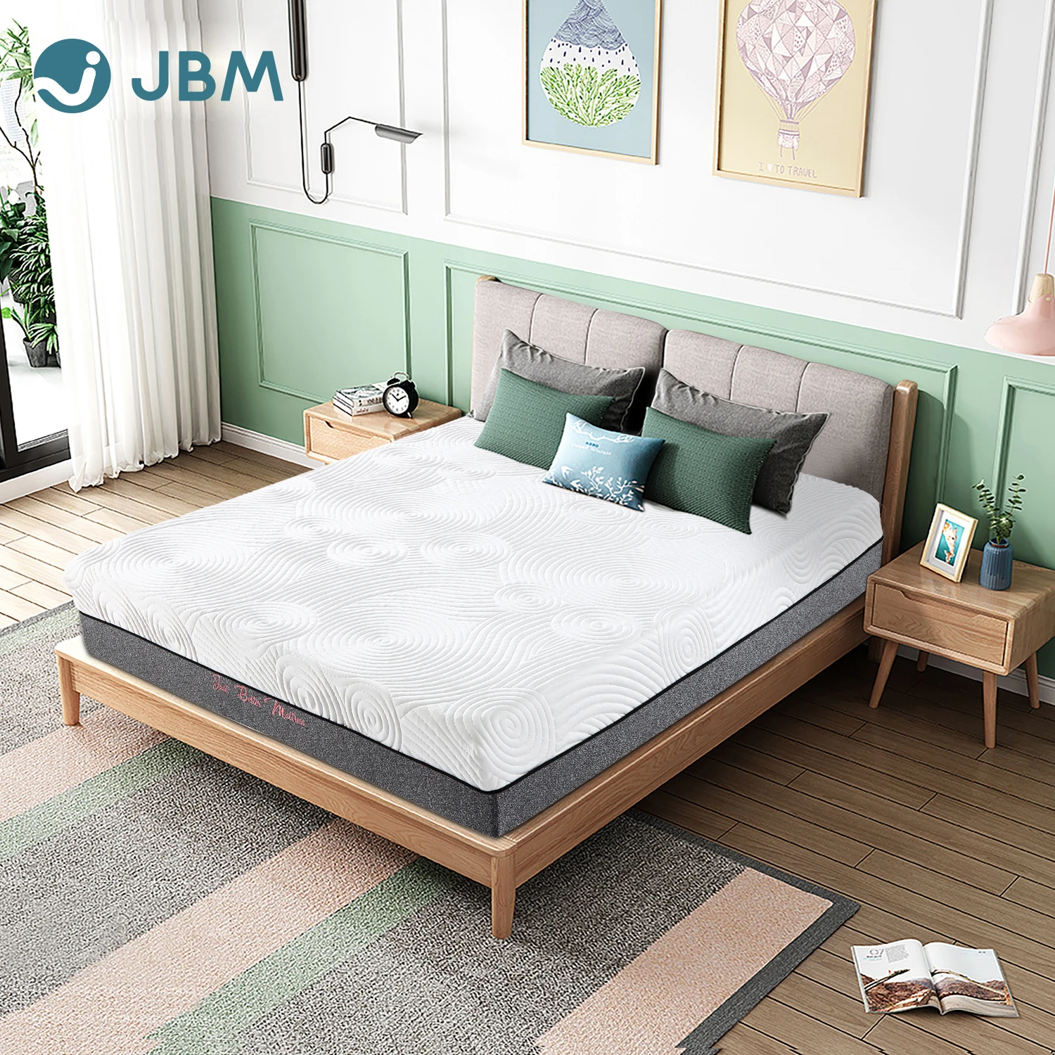 Factory Wholesale latex massage mattress pocket spring mattress in a box Solid Queen King Size Nature Latex Bed Mattresses