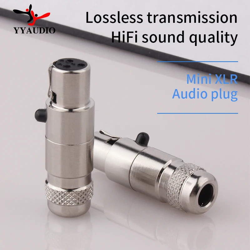 High quality Mini XLR 3 Pin  Female Plug XLR Audio Microphone Connector MIC for Cable Soldering Straight Adapter