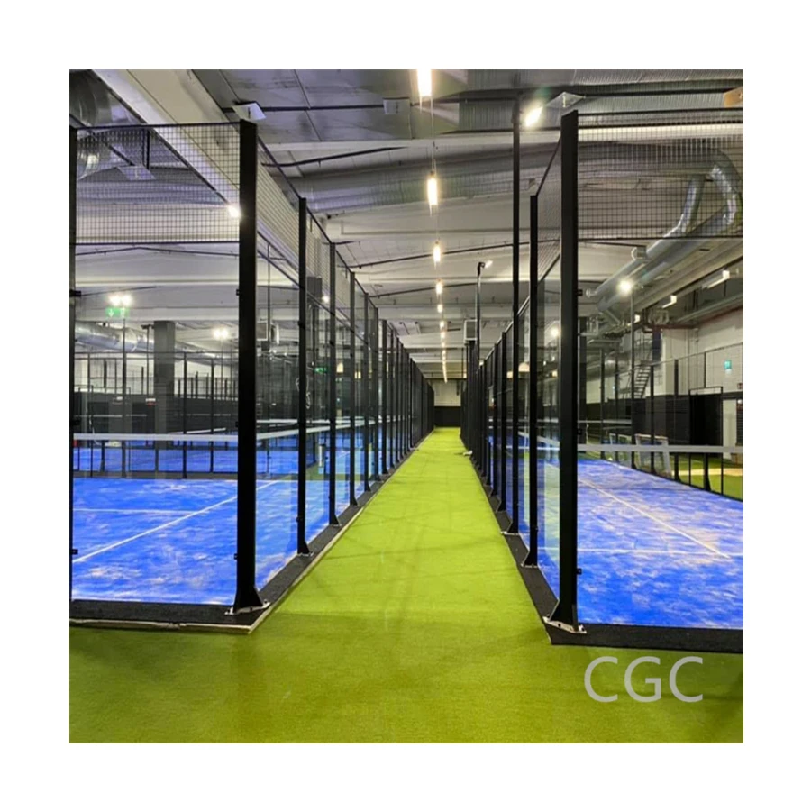 Закаленные панорамные стеклянные теннисные корты из Китая Shandong Sports