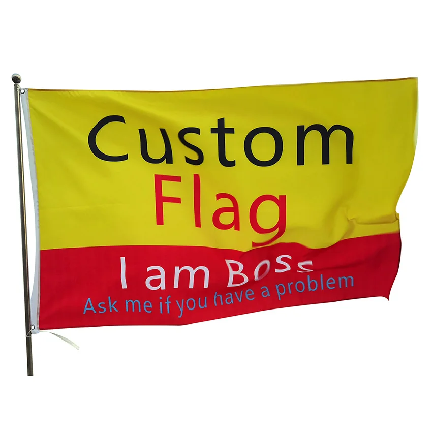 Professional Factory Supply Blank Free Logo  Waterproof Custom Print Flag  3x5ft polyester national