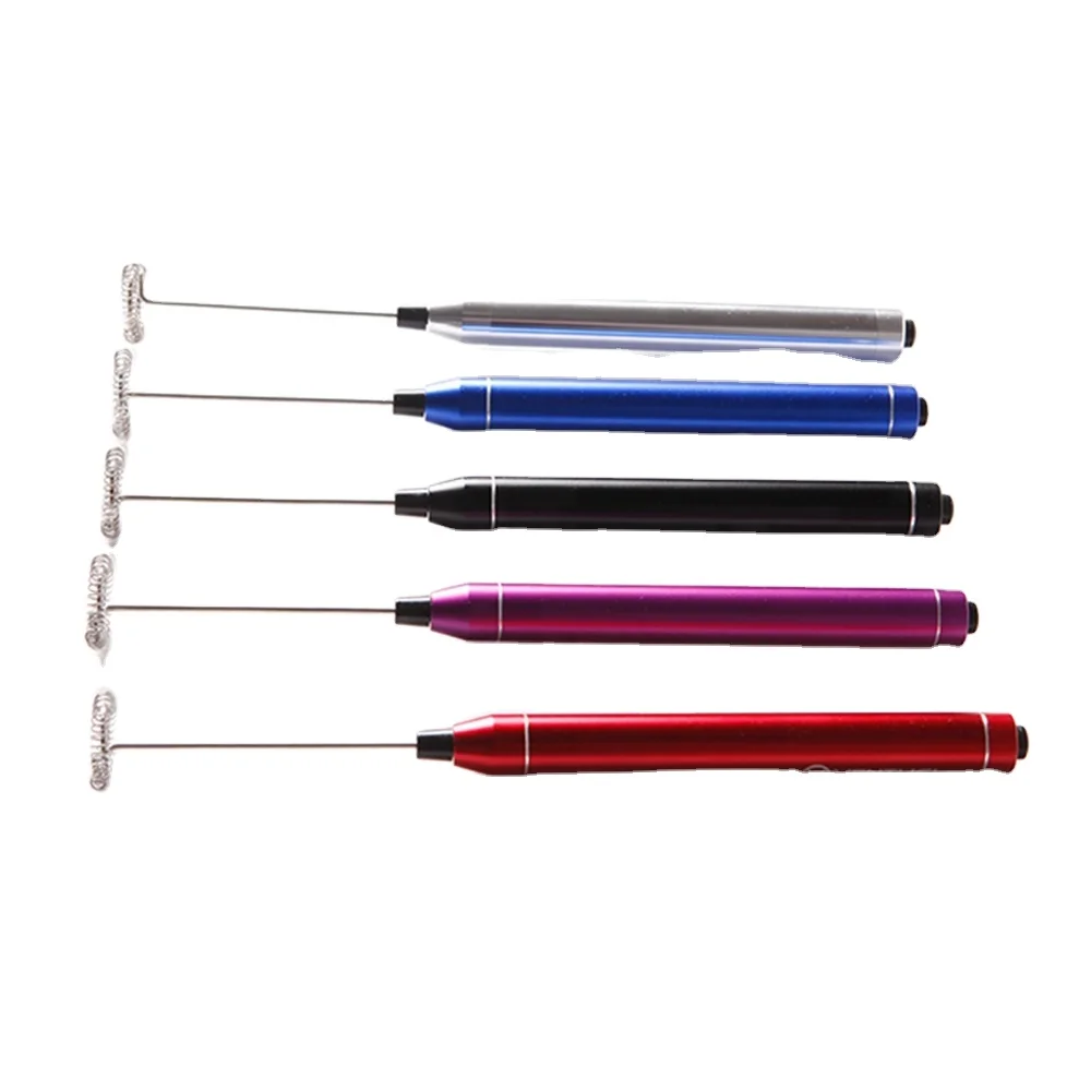 Automatic Battery Milk Frother Stainless Steel 2018 Aluminum Color Box Printed Household Milk Foam Maker,single Service 1000pcs