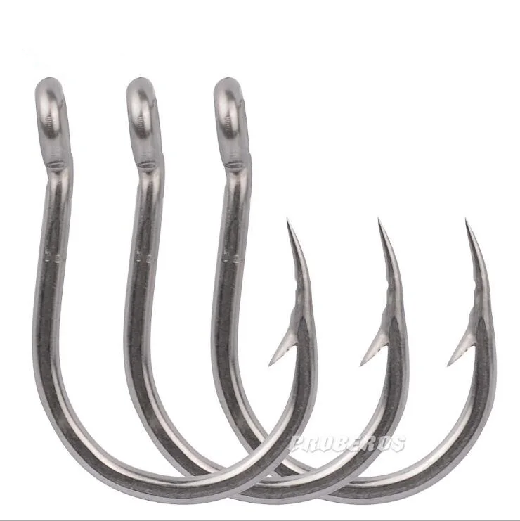 WeiHe 7size Saltwater Fishing Hook SJ43 JIGGING HOOK 1/0#-13/0# Model Stainless Steel Fishhook