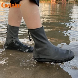 Waterproof Silicone Shoe Covers Reusable Foldable Not-Slip Rain Shoe Covers with Zipper Shoe Protectors Overshoes Rain Galoshes