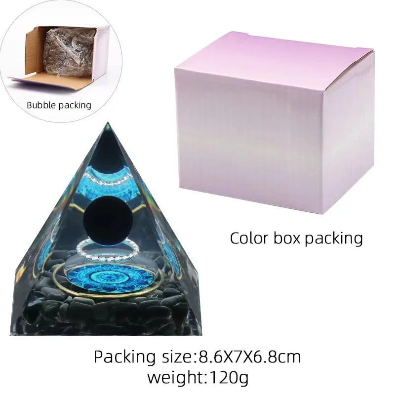 Wholesale Obsidian Hot Sale Crystal Pyramid Reiki Chakra Healing Meditation Orgone Pyramid Crystals