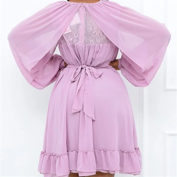 Bayan Elbise Classy Vietnam Pretty Pastel Dresses For Women 2022 Vestidos Elegantes De Mujer Peplum Dress Plus Size