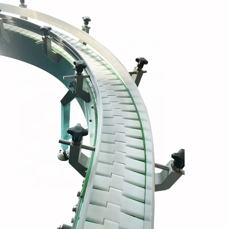 SS Chain Conveyor heavy duty table top Stainless steel 304 Chain Conveyor system for glass bottles