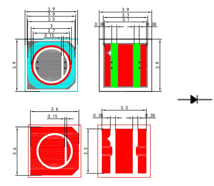 3535SMD led 1w 3w 395nm 415nm 405nm uv led diodes