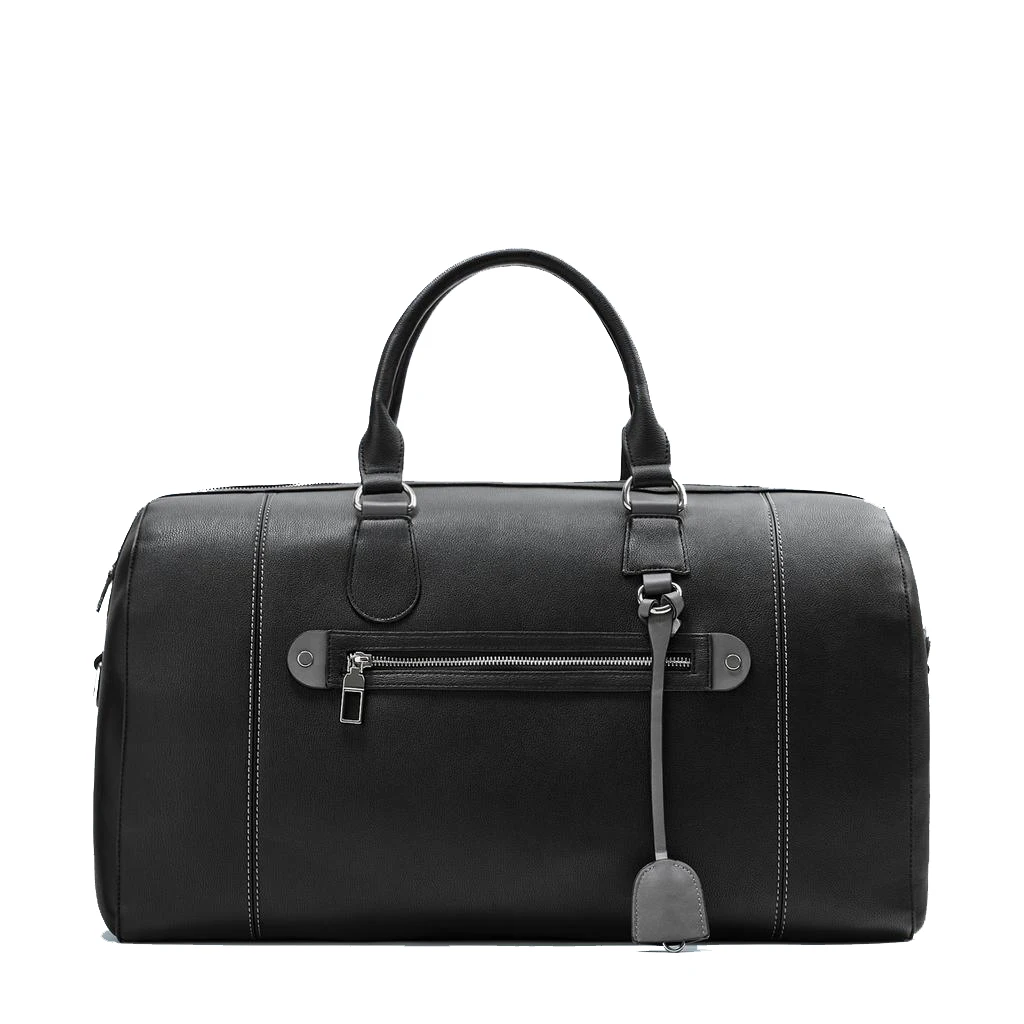 Men Genuine Leather Travel Bag With Shoe Compartment Women Holdall Weekender Duffle Bag Wiping Color Unisex Overnight Bag