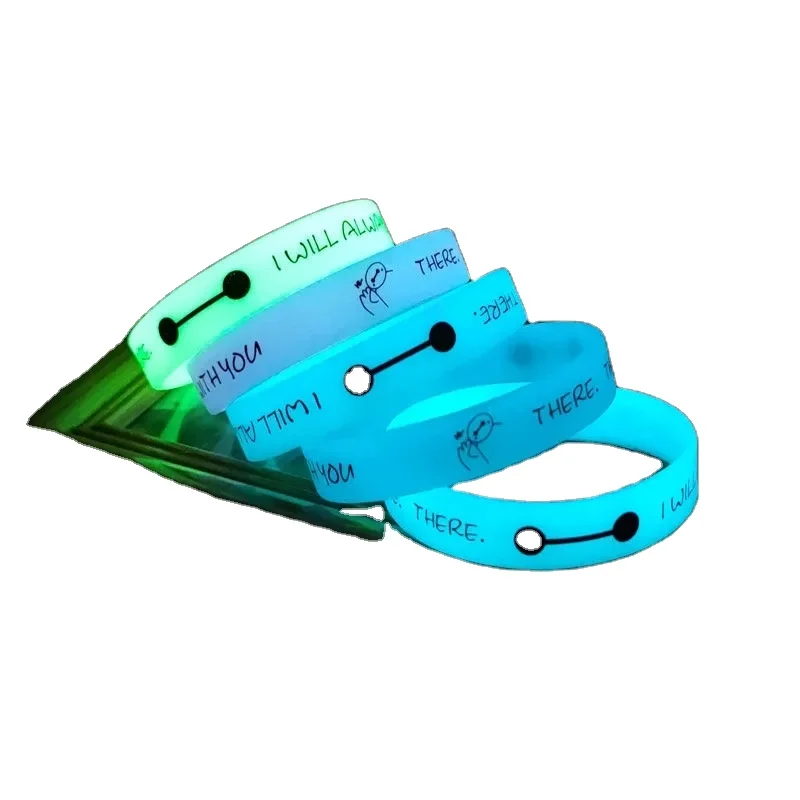 men and women popular logo luminous couple small pure fresh letters silicone basketball star wrist fluorescent bracelets