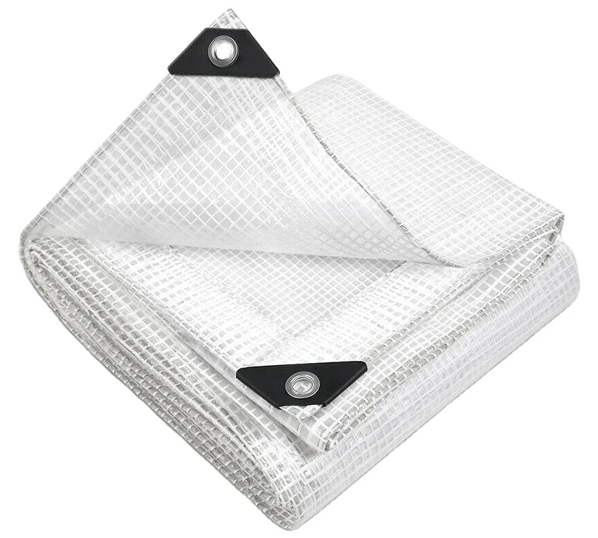 White Waterproof PE/PVC Tarpaulin Cover for Truck/Boat/Tent in China