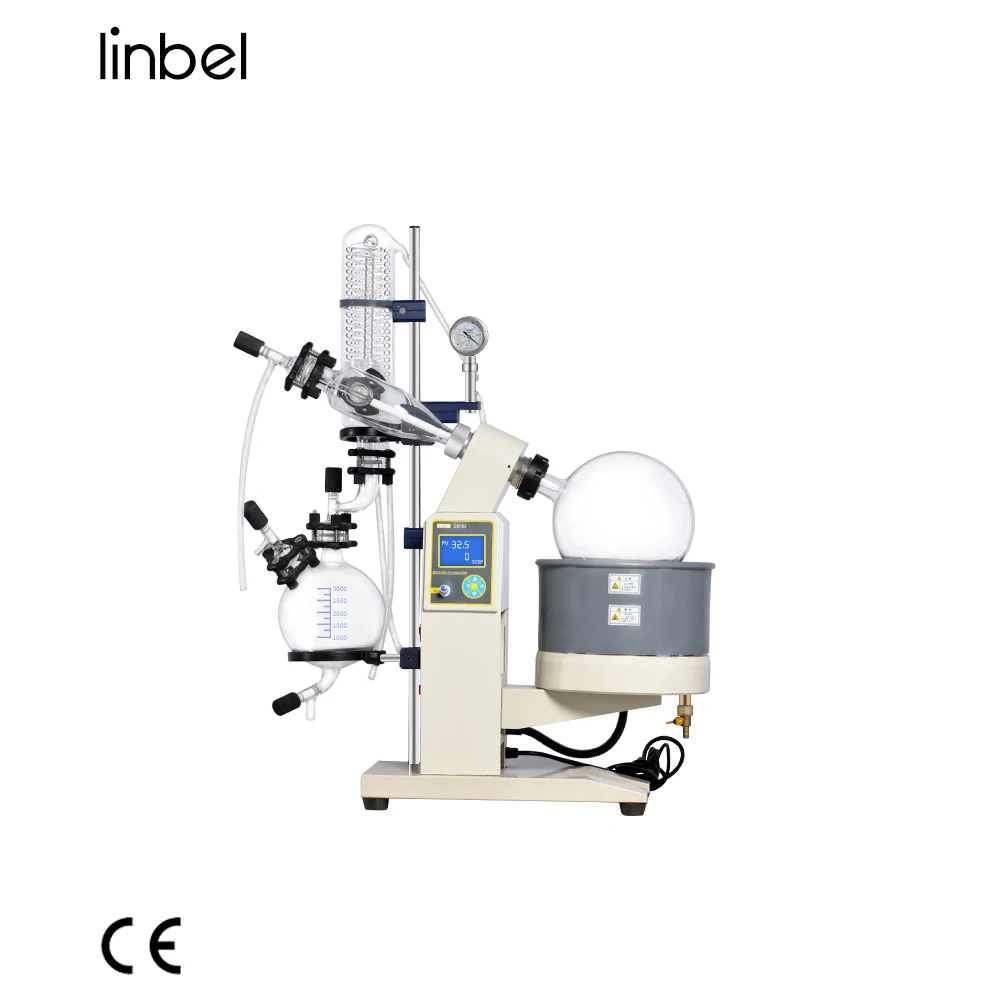 Continous Liquid Adding Vacuum Rotary Evaporator Water Distillation Device 5L Electric