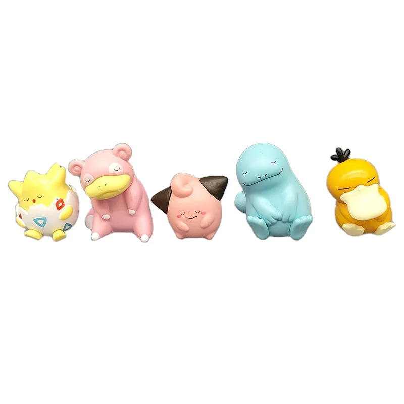 Pokemones Shoulder Figures Meowth Kata Zun Fig Sleeping Munchlax PVC Toys Rowlet Gengar Surprise Blind Box for Capsule Toys