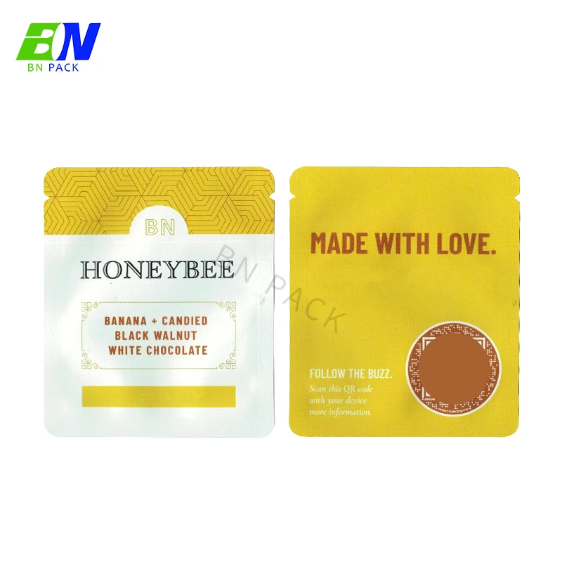 BN Pack Small size Custom 3.5g&7g Soft Touch Aluminum Mylar Bags Foil Candy bag 3 Side Seal bag