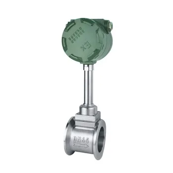  Flange connection mass gas vortex flow meter digital 4-20mA output flowmeter for high temperature