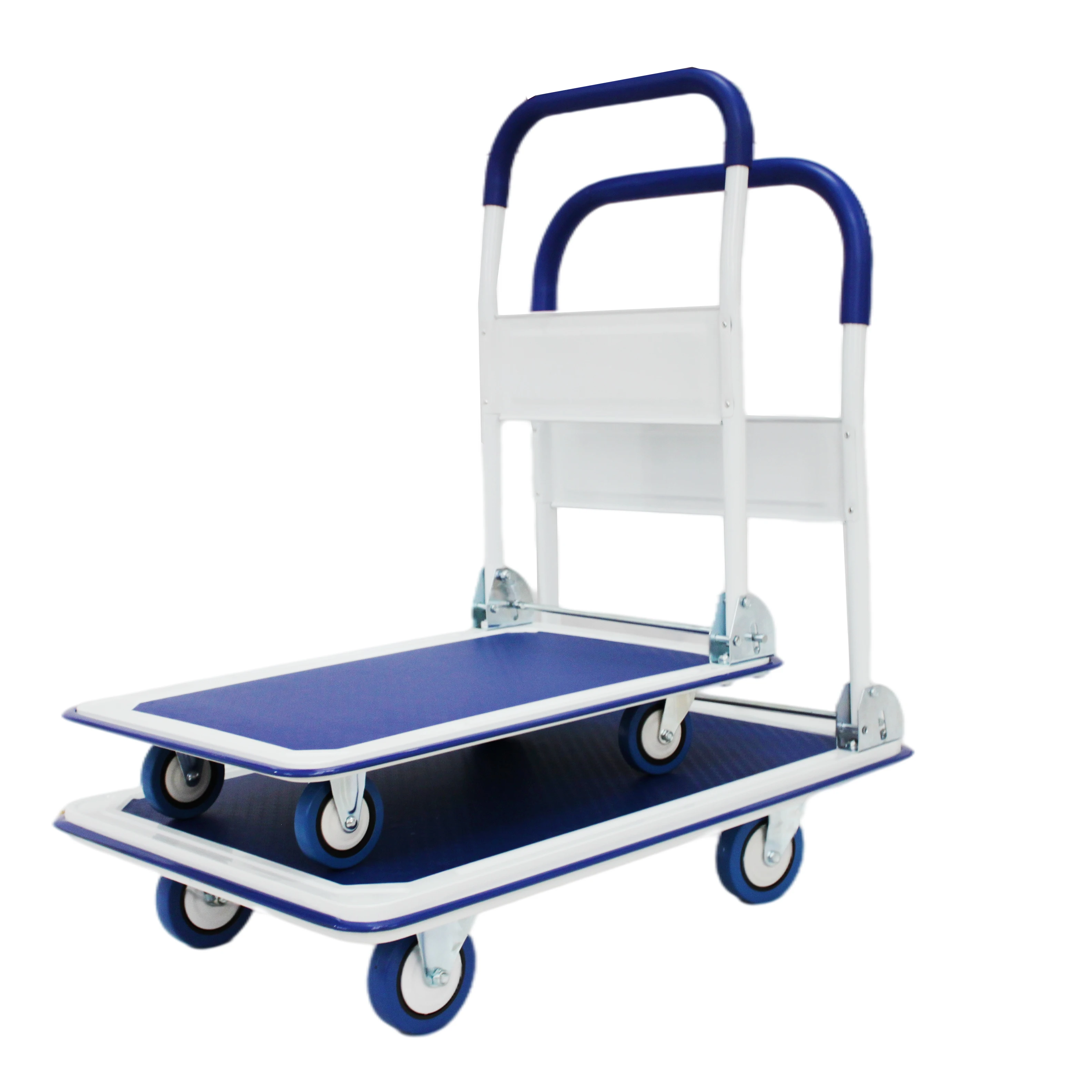 Cost-effective platform  cart supermarket warehouse material handling trolley