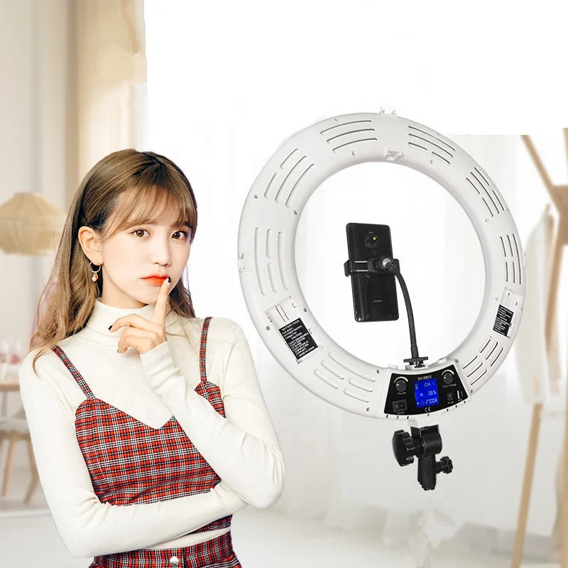 90W Fill Light Photographic Ringlight 18 Inches Selfie Led Ring Light