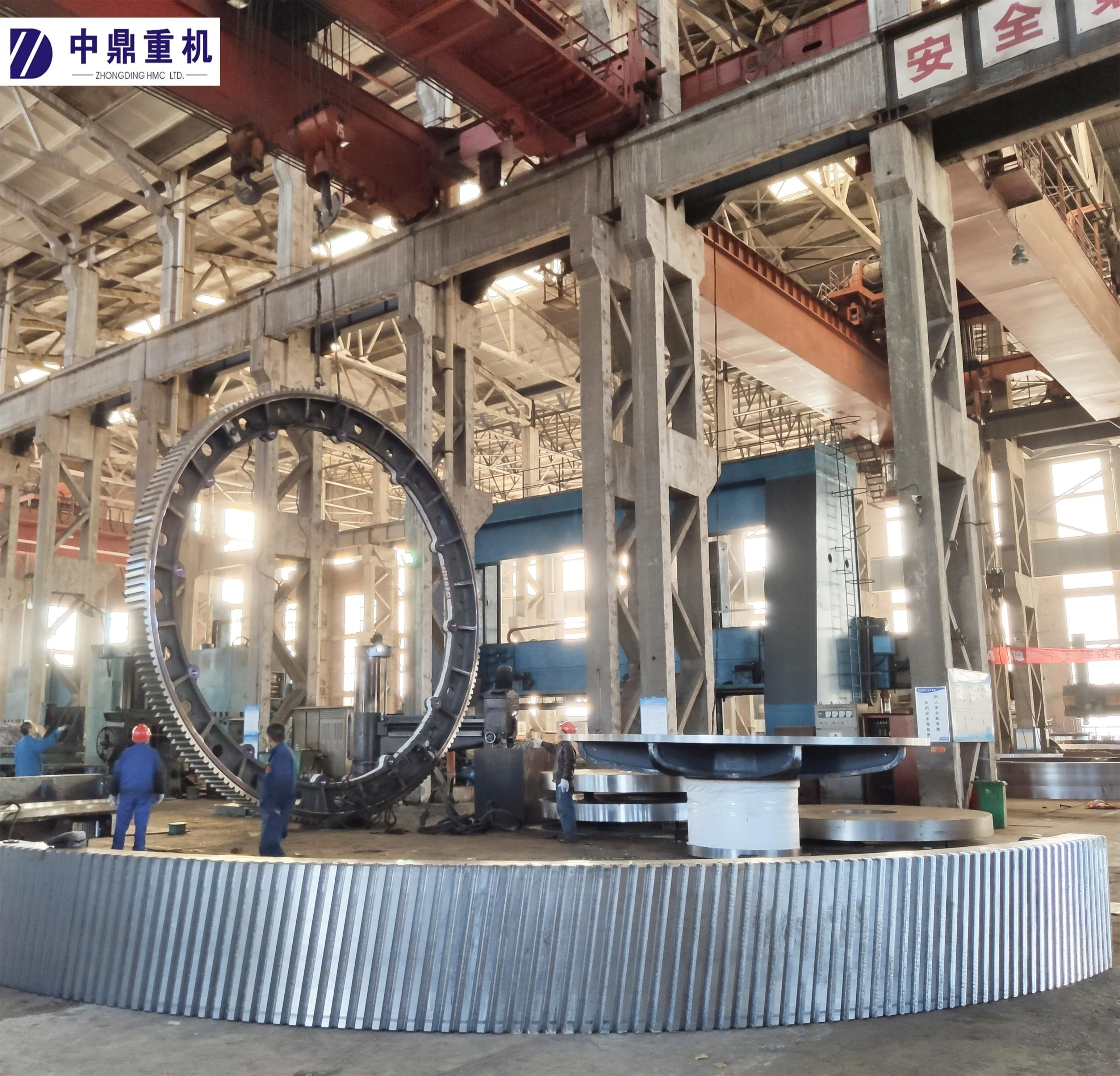 Casting steel spur girth gear/coal mill girth gear/rotary kiln ring gear