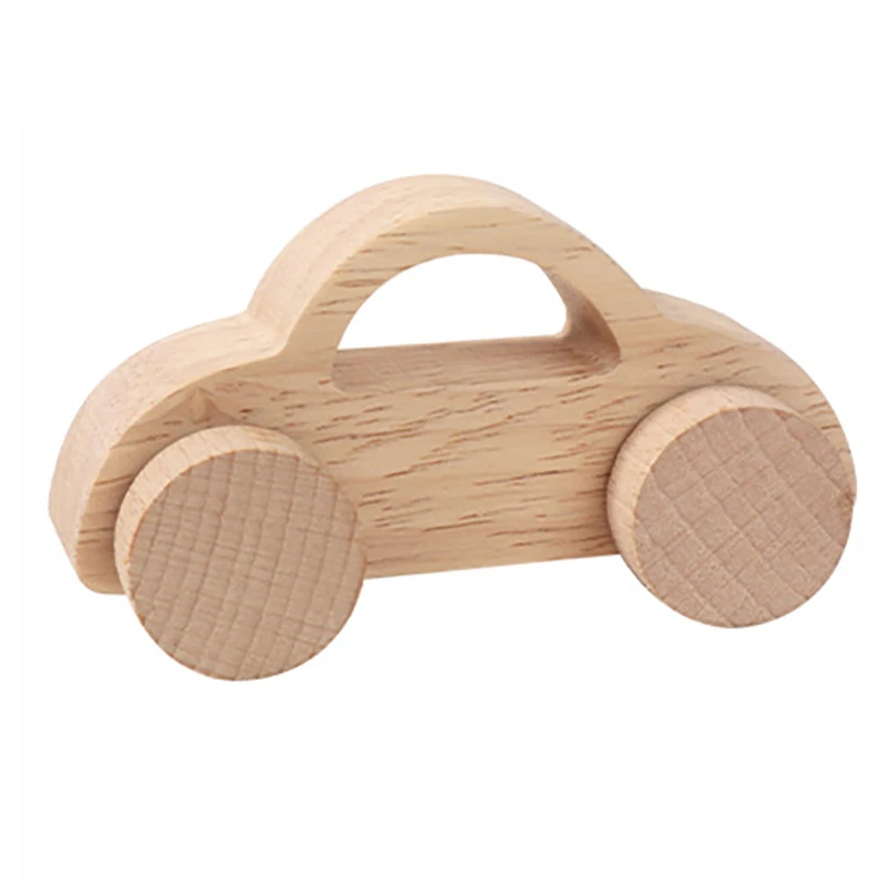 Nursery School Montessori Material Wooden Children Toys Car Wooden Toy Track Wooden Push Toy