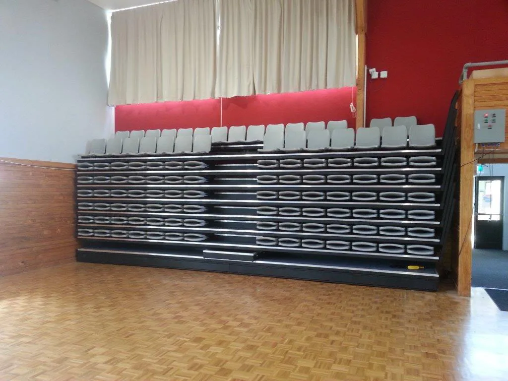  Telescopic Seating System With Indoor Polymer HDPE Seats Retractable Seat for Stadiums Stage Sports