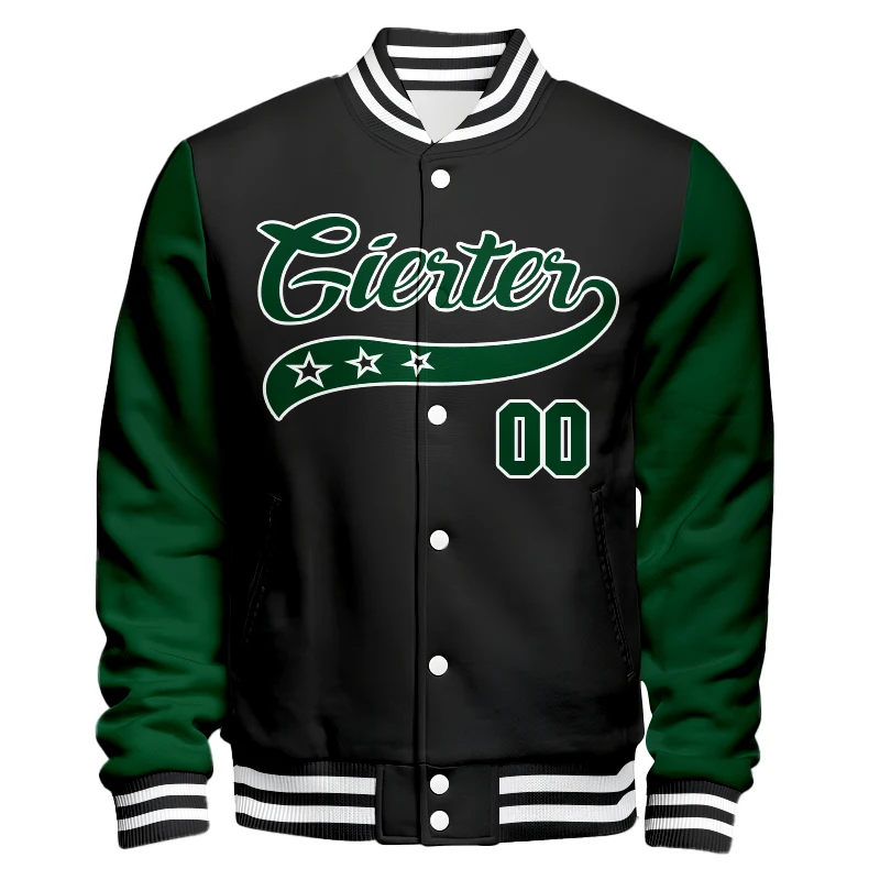 New design contrast color men bomber jacket high quality custom printed university vintage bomber jacket