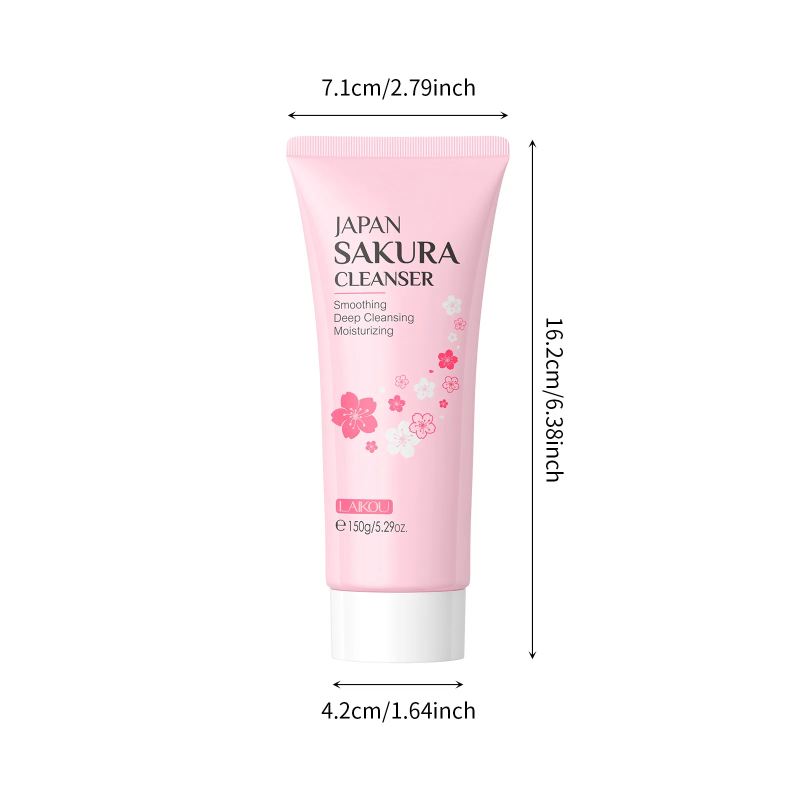LAIKOU Skin Care Deep Cleansing Moisturizing Brightening Smoothing Organic Japan Sakura Facial Cleanser 150g