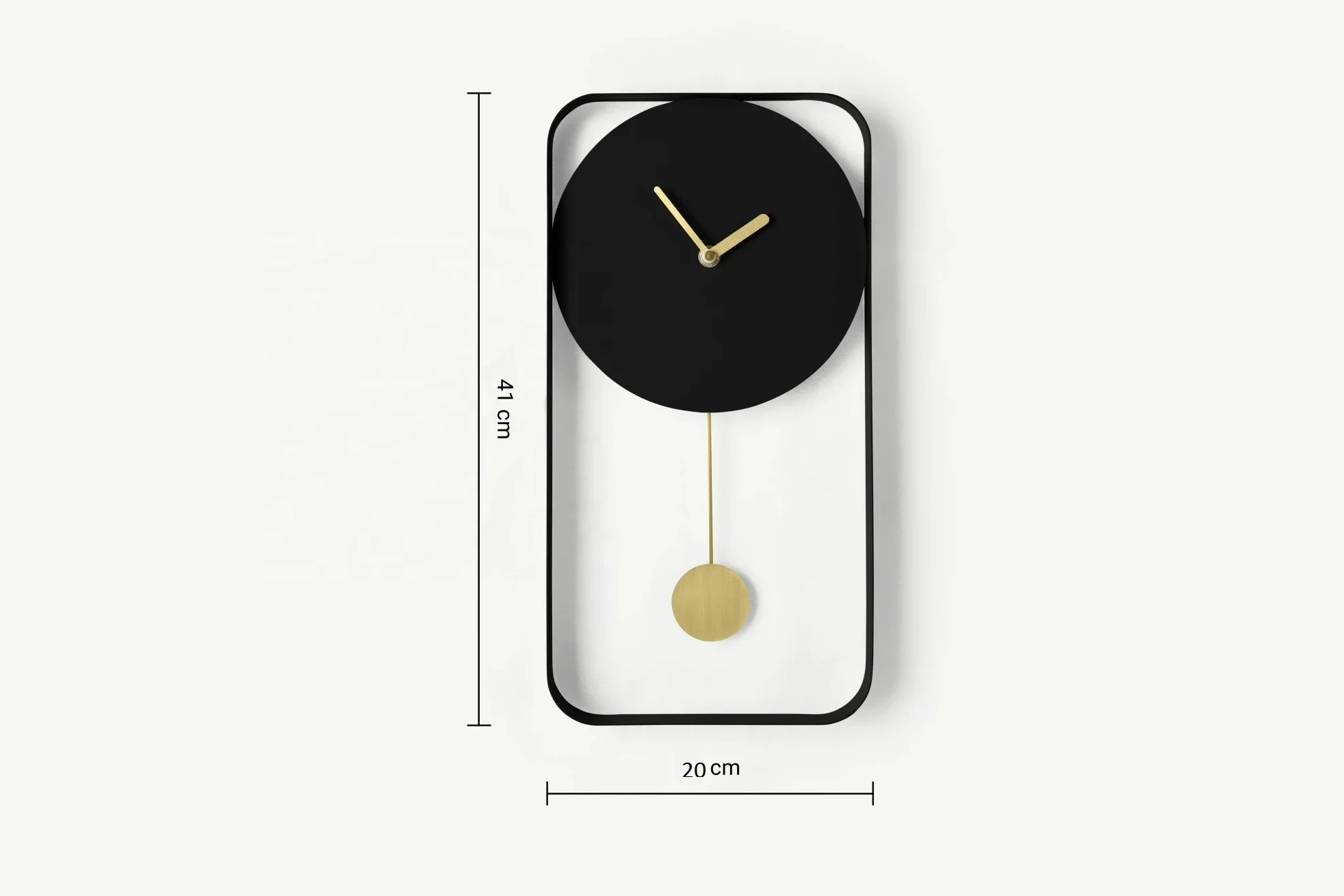 Wholesale Modern Decorative Nordic art design Metal Pendulum Wall Clock home decoration