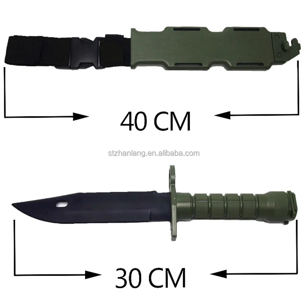 Warwolf M9 Outdoor Training 30 cm Customized Rubber Knife Combat Plastic Toy Knife