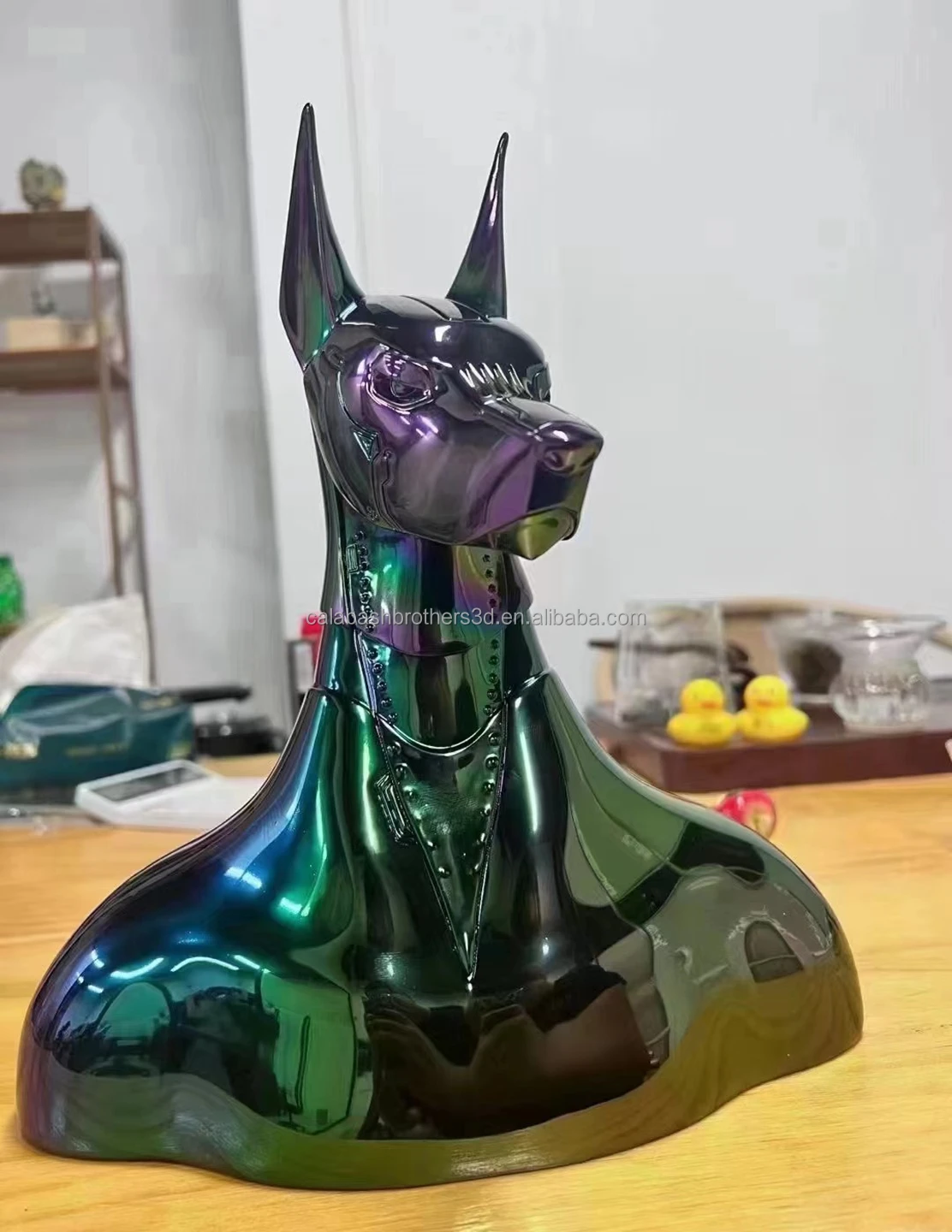 Chromed Indoor outdoor Super Market Square Color Animal Prop 3D Printing Toys Anime Statue Sculpture Doll Models in China